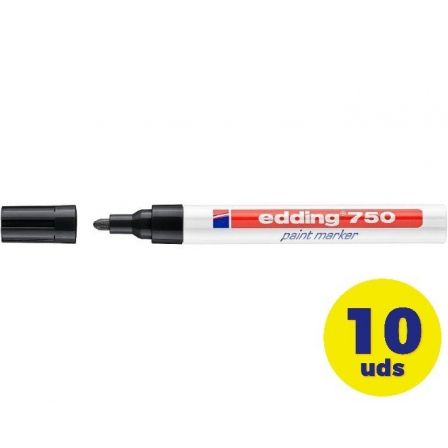 Edding Marcador Permanente 750 Negro Set de 10 unidades